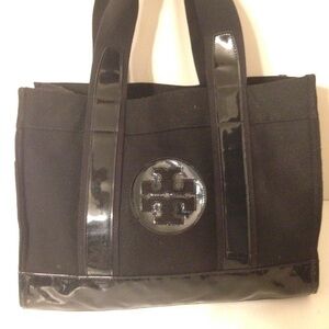 👛 TORY BURCH 👛 black wool tote bag